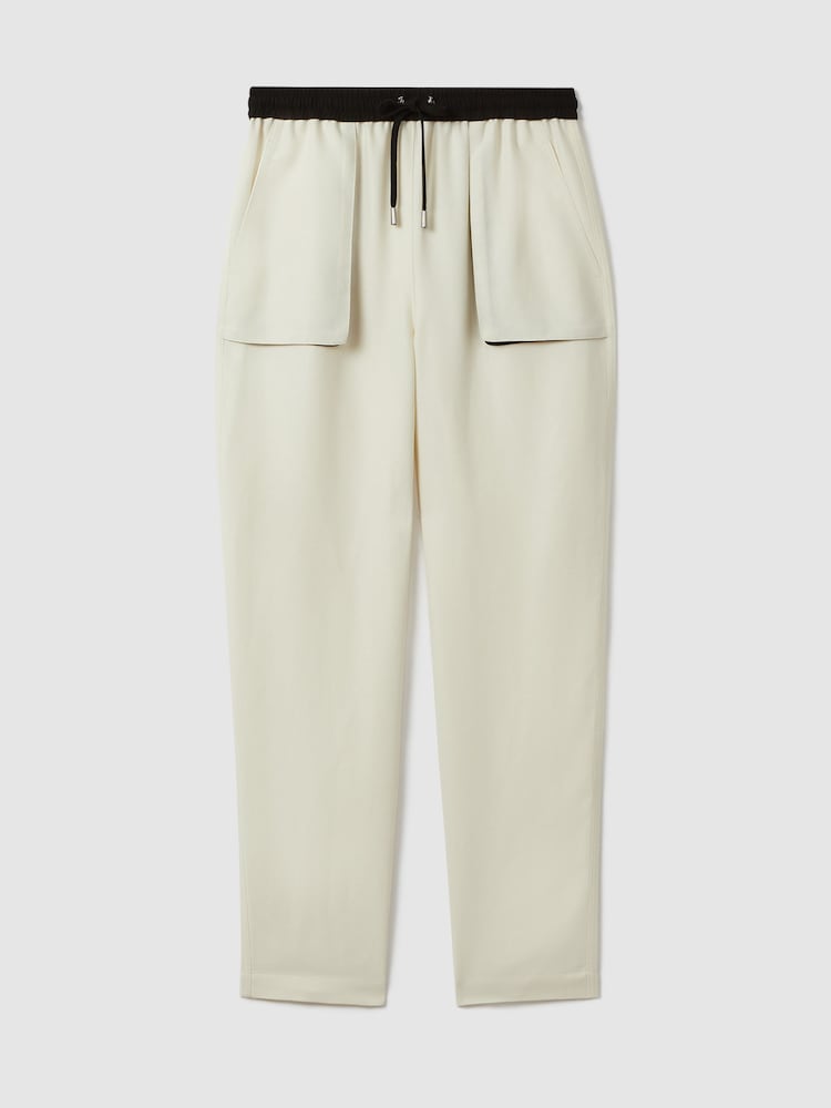 Reiss Neutral Pearl Relaxed Contrast Detail Cargo Trousers - Image 2 of 6