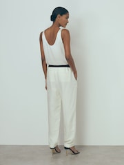 Reiss Neutral Pearl Relaxed Contrast Detail Cargo Trousers - Image 4 of 6