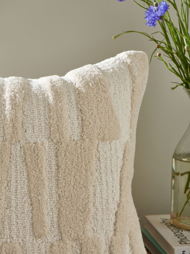Jasper Conran London White Papercut Tufted Cushion - Image 2 of 5