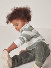 The White Company Green Cotton Rugby Shirt & Cord Trouser Set - Image 5 of 10