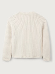 The White Company Yellow Cotton Rib Knit Cardigan - Image 6 of 6