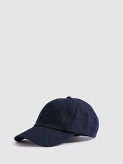 Reiss Blue Nancy Denim Baseball Cap - Image 1 of 5