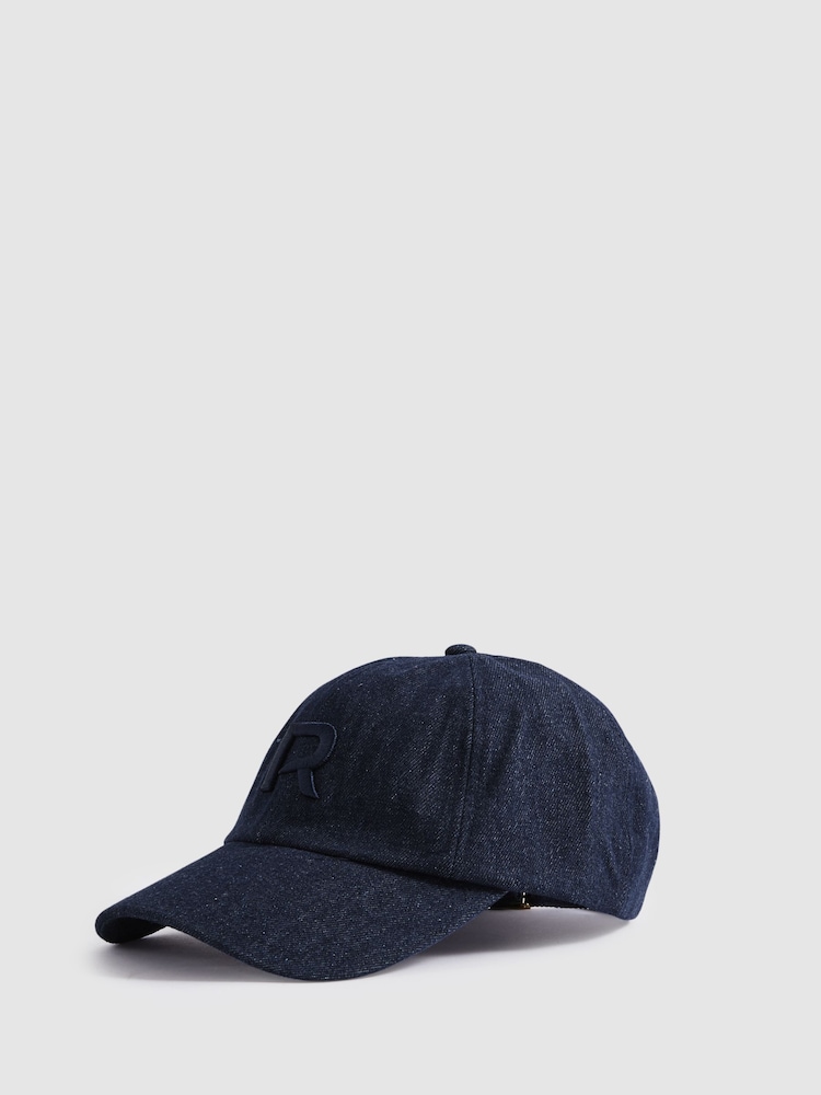 Reiss Blue Nancy Denim Baseball Cap - Image 1 of 5