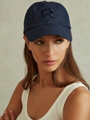Reiss Blue Nancy Denim Baseball Cap - Image 2 of 5