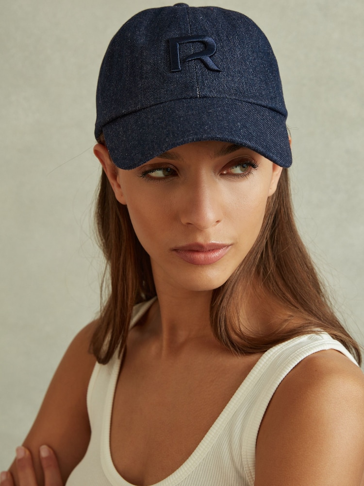 Reiss Blue Nancy Denim Baseball Cap - Image 2 of 5