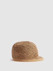 Reiss Natural Penelope Woven Straw Cap - Image 3 of 4