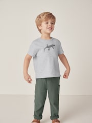 The White Company White Organic Crinkle 100% Cotton Trousers & Gheko Embroidered Top Set - Image 3 of 10