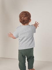 The White Company White Organic Crinkle 100% Cotton Trousers & Gheko Embroidered Top Set - Image 5 of 10