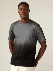 Black/White 100% Cotton Dip Dye T-Shirt - Image 1 of 7