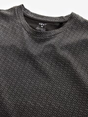 Black/White 100% Cotton Dip Dye T-Shirt - Image 6 of 7