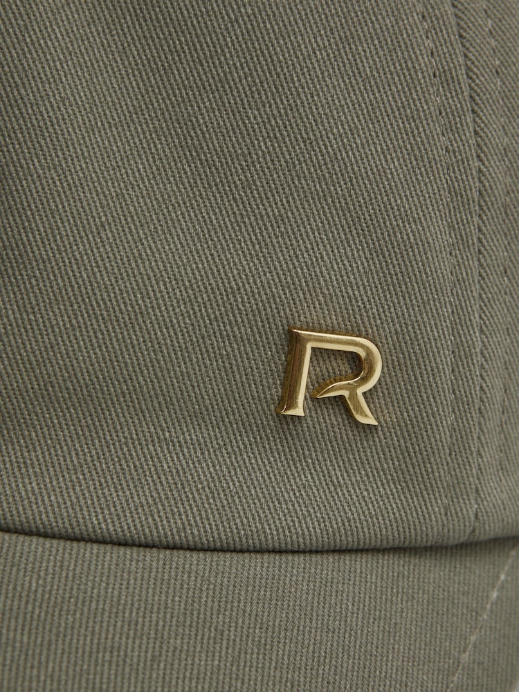 Reiss Khaki Florence Cotton Twill Baseball Cap - Image 4 of 4