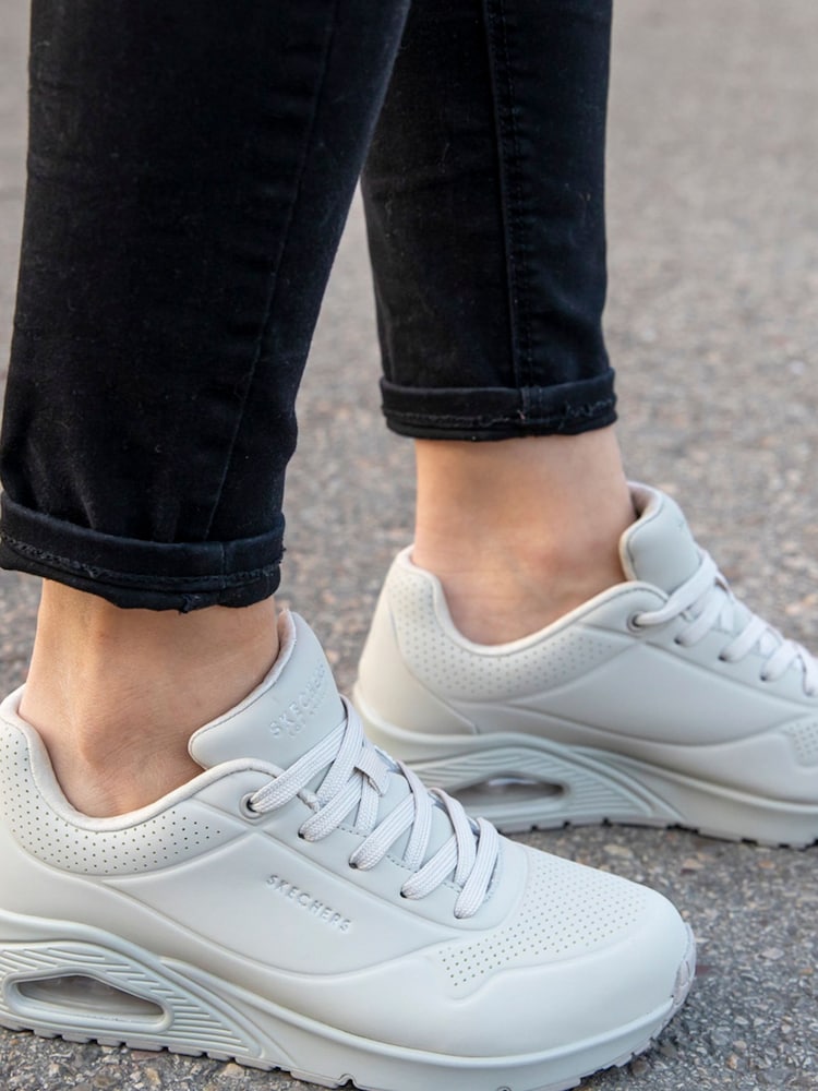Skechers Neutral Standard Fit Womens Uno Stand On Air Trainers - Image 1 of 6