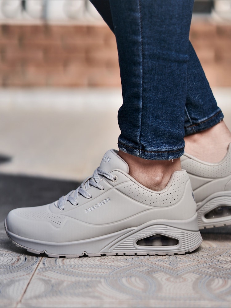 Skechers Neutral Standard Fit Womens Uno Stand On Air Trainers - Image 2 of 6