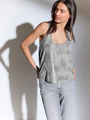 Silver Metalic Scoop Vest - Image 5 of 6