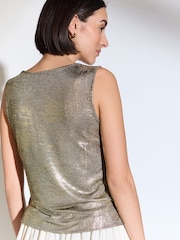Gold Metalic Scoop Vest - Image 3 of 6