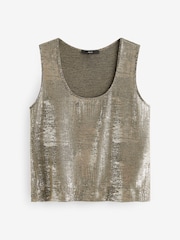 Gold Metalic Scoop Vest - Image 5 of 6