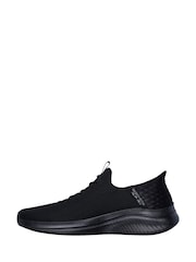 Skechers Black Wide Fit Ultra Flex 3.0 Slip In Trainers - Image 2 of 5