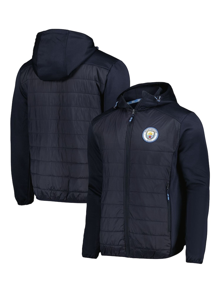 Fanatics Manchester City Hybrid Black Hoodie - Image 1 of 3