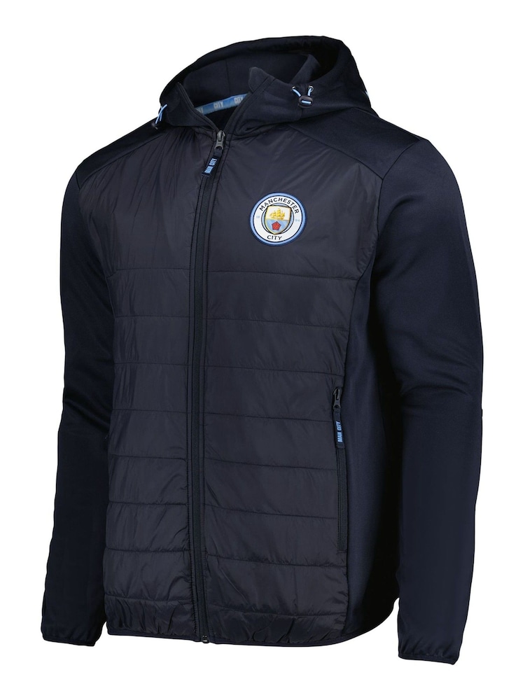 Fanatics Manchester City Hybrid Black Hoodie - Image 2 of 3