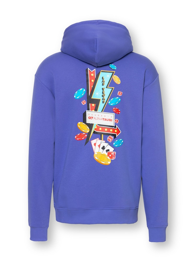 Fanatics Blue Scuderia AlphaTauri Las Vegas GP Special Edition Hoodie - Image 2 of 2 Fanatics Blue Scuderia AlphaTauri Las Vegas GP Special Edition Hoodie - Image 2 of 2