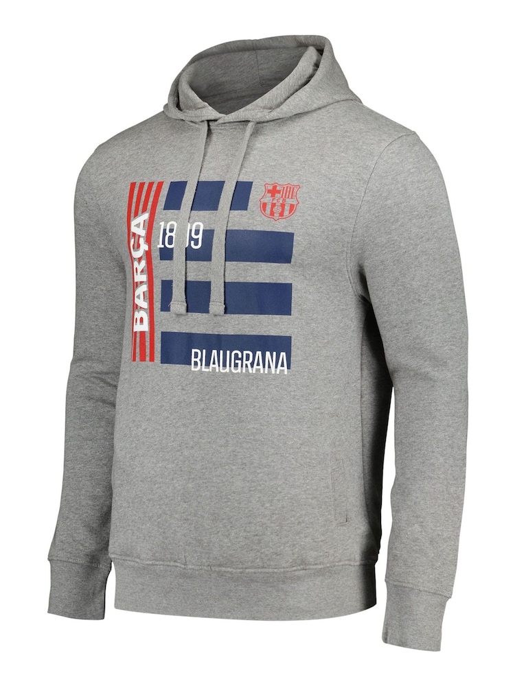 Fanatics Grey Barcelona Graphic Hoodie - Image 2 of 3 Fanatics Grey Barcelona Graphic Hoodie - Image 2 of 3