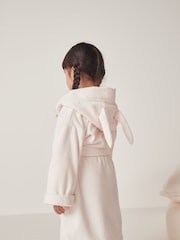 روب حمام قطن 100% بتصميم أذني أرنب وطبعة قلب وردي من The White Company - صورة 2 من 6