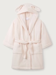 روب حمام قطن 100% بتصميم أذني أرنب وطبعة قلب وردي من The White Company - صورة 5 من 6