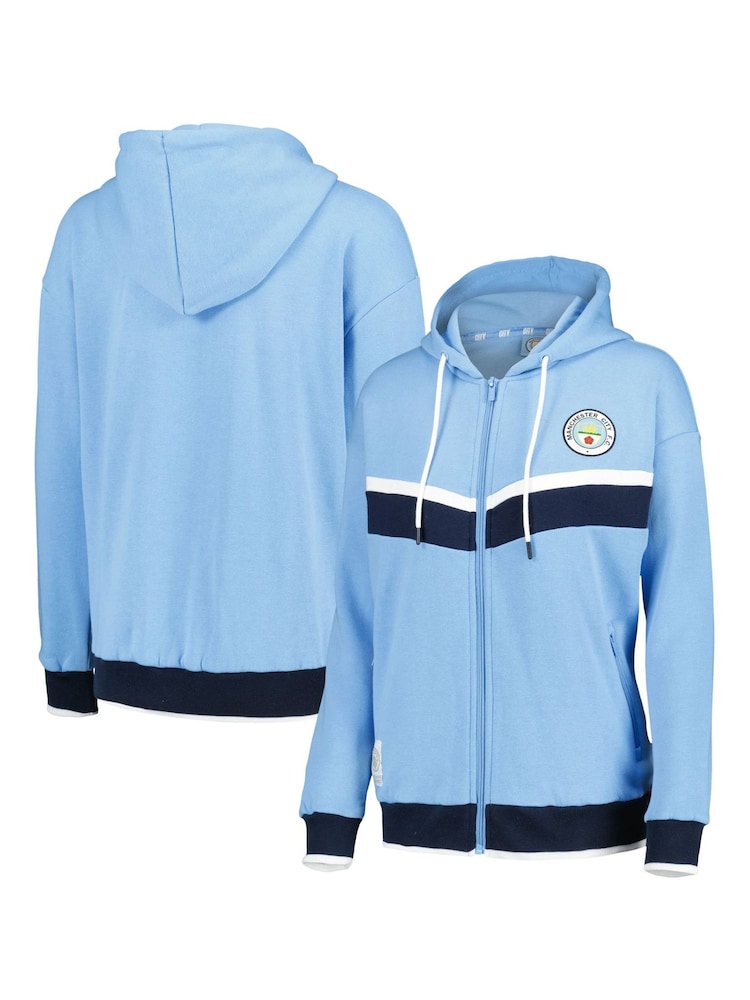 Fanatics Blue Manchester City 1992 Archive Jacket Womens - Image 1 of 3 Fanatics Blue Manchester City 1992 Archive Jacket Womens - Image 1 of 3
