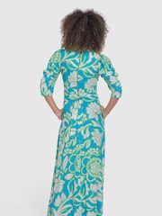 Closet London Green Wrap Tie Waist Dress - Image 3 of 4