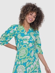 Closet London Green Wrap Tie Waist Dress - Image 4 of 4