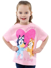 Character Pink 100% Cotton Bluey T-Shirt - Image 1 of 10