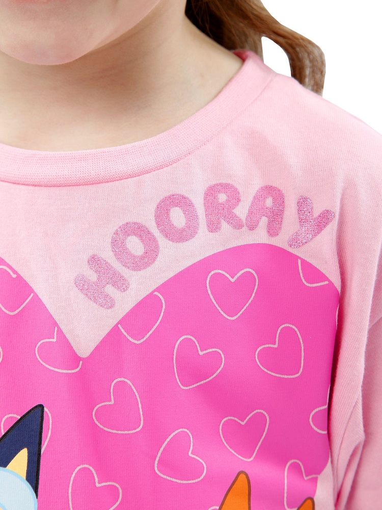 Character Pink 100% Cotton Bluey T-Shirt - Image 4 of 10