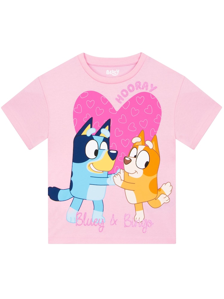 Character Pink 100% Cotton Bluey T-Shirt - Image 5 of 10