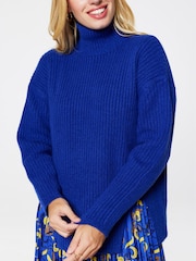 Closet London Blue Roll Neck Jumper - Image 2 of 4