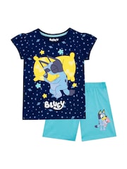Character Blue Short 100% Cotton Pyjamas - Image 1 of 9