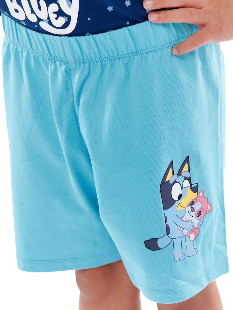 Character Blue Short 100% Cotton Pyjamas - Image 9 of 9