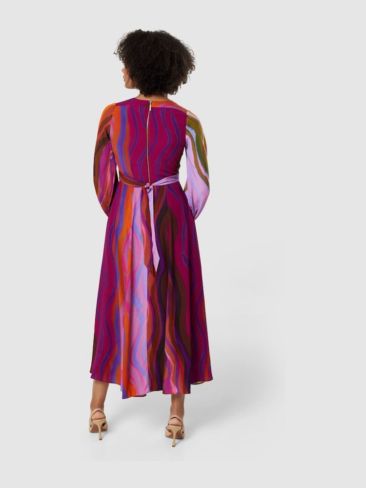 Closet London Multi Multi Print Full Skirt Wrap Midi Dress - Image 2 of 4 Closet London Multi Multi Print Full Skirt Wrap Midi Dress - Image 2 of 4
