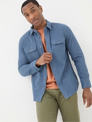 FatFace Blue Rafety Twill Shirt - Image 1 of 5