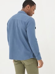 FatFace Blue Rafety Twill Shirt - Image 2 of 5