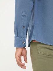 FatFace Blue Rafety Twill Shirt - Image 3 of 5