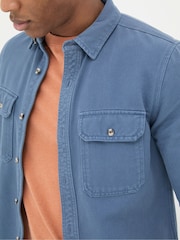 FatFace Blue Rafety Twill Shirt - Image 4 of 5