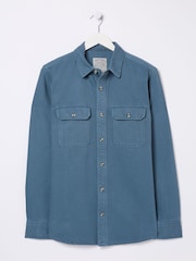 FatFace Blue Rafety Twill Shirt - Image 5 of 5