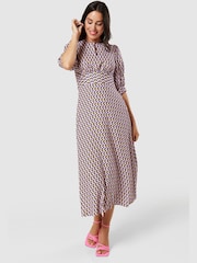 Closet London Blue Multi A-line Dress - Image 3 of 4