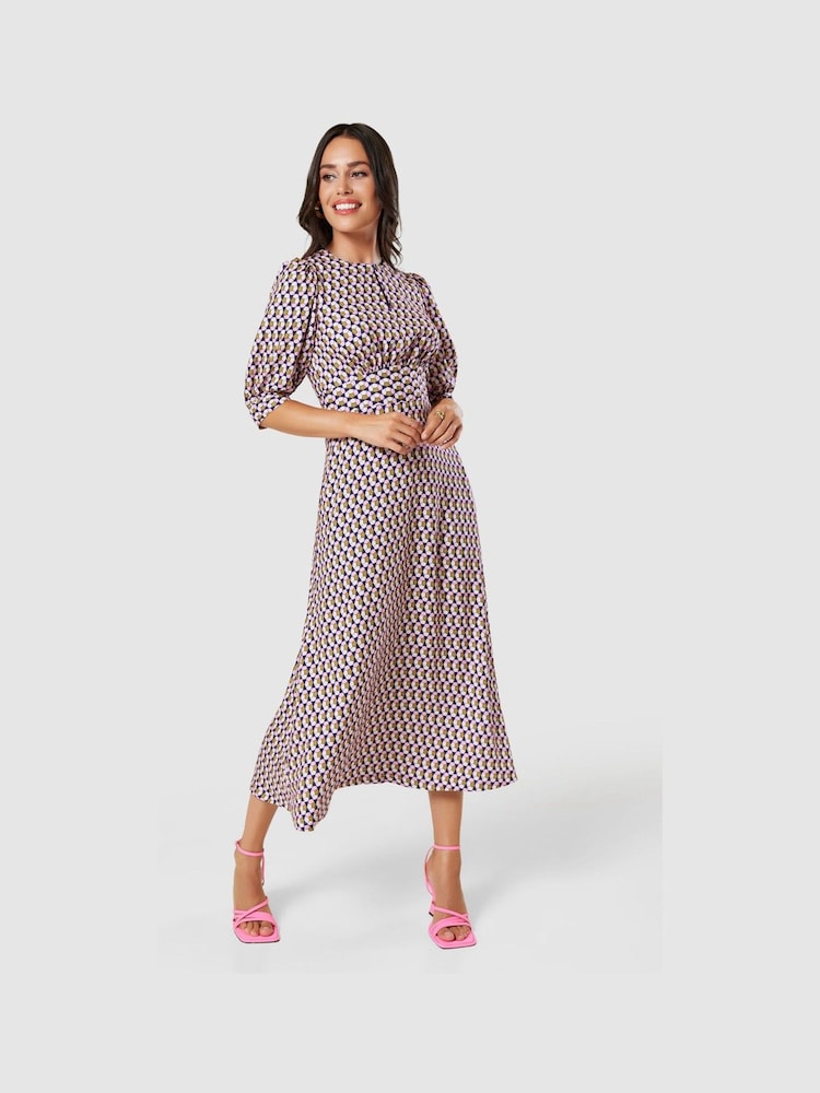 Closet London Blue Multi A-line Dress - Image 4 of 4