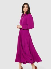 Closet London Purple Pleated Shirt Dress - Image 4 of 4