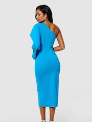 Closet London Blue One Shoulder Dress - Image 2 of 3