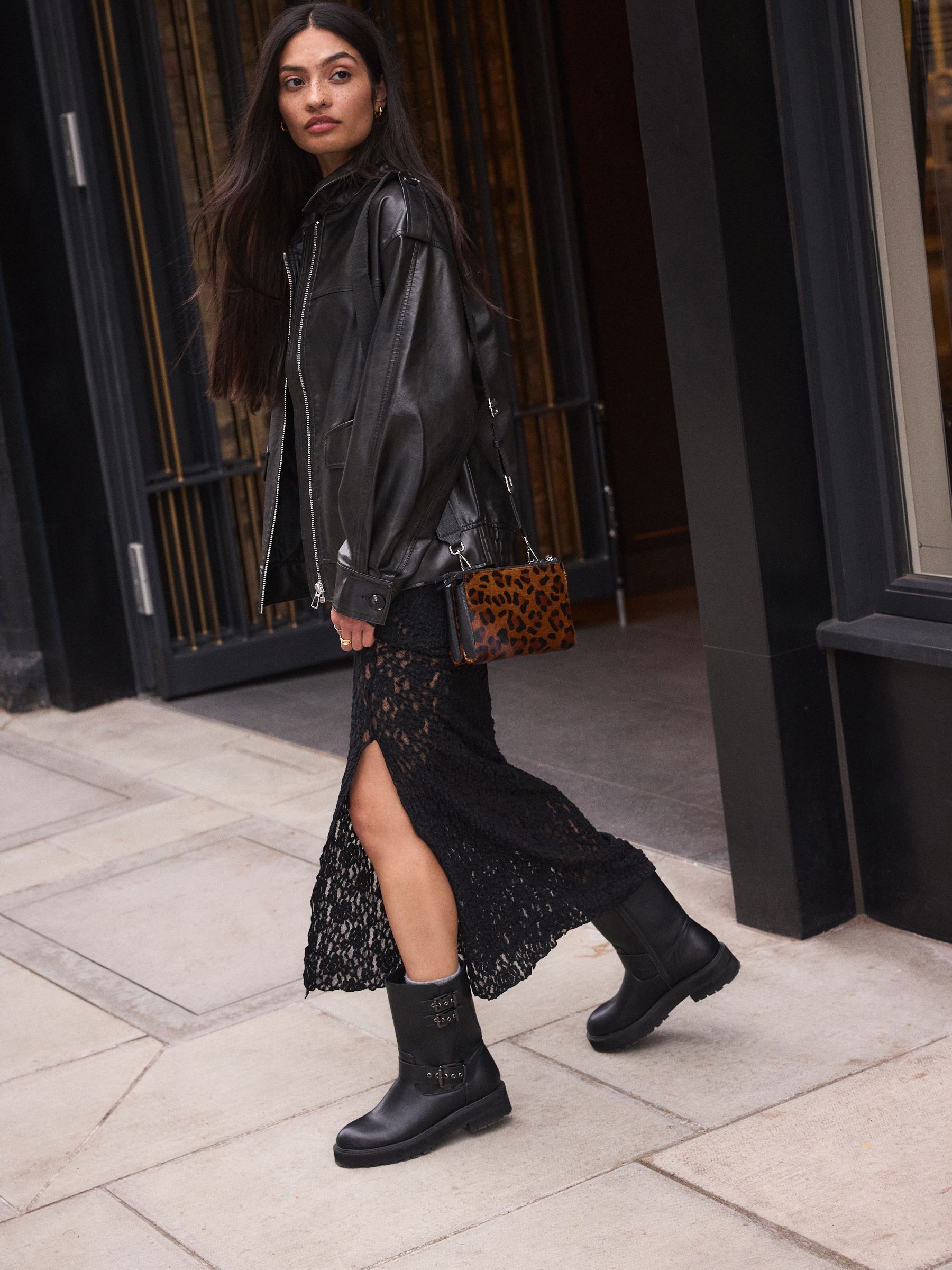 Buy Black Standard/Wide Fit Forever Comfort® Buckle Biker Ankle Boots from  Next Japan
