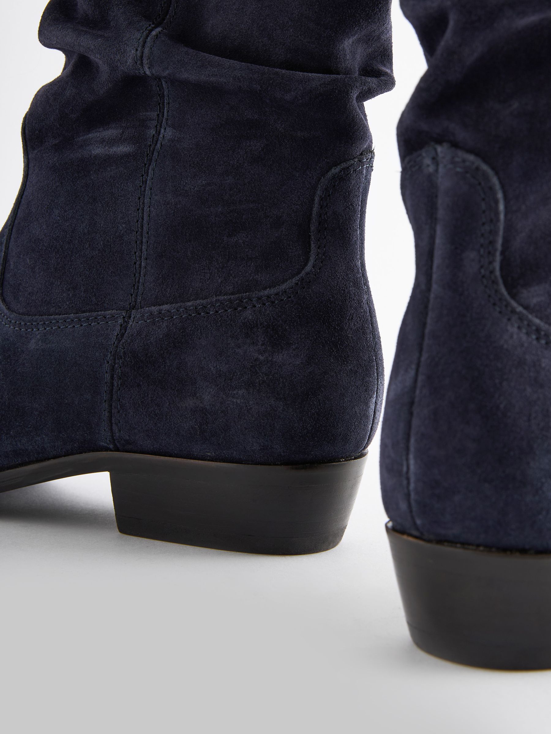 Buy Navy Standard Wide Fit Forever Comfort Suede Slouch Ankle Boots from Next USA