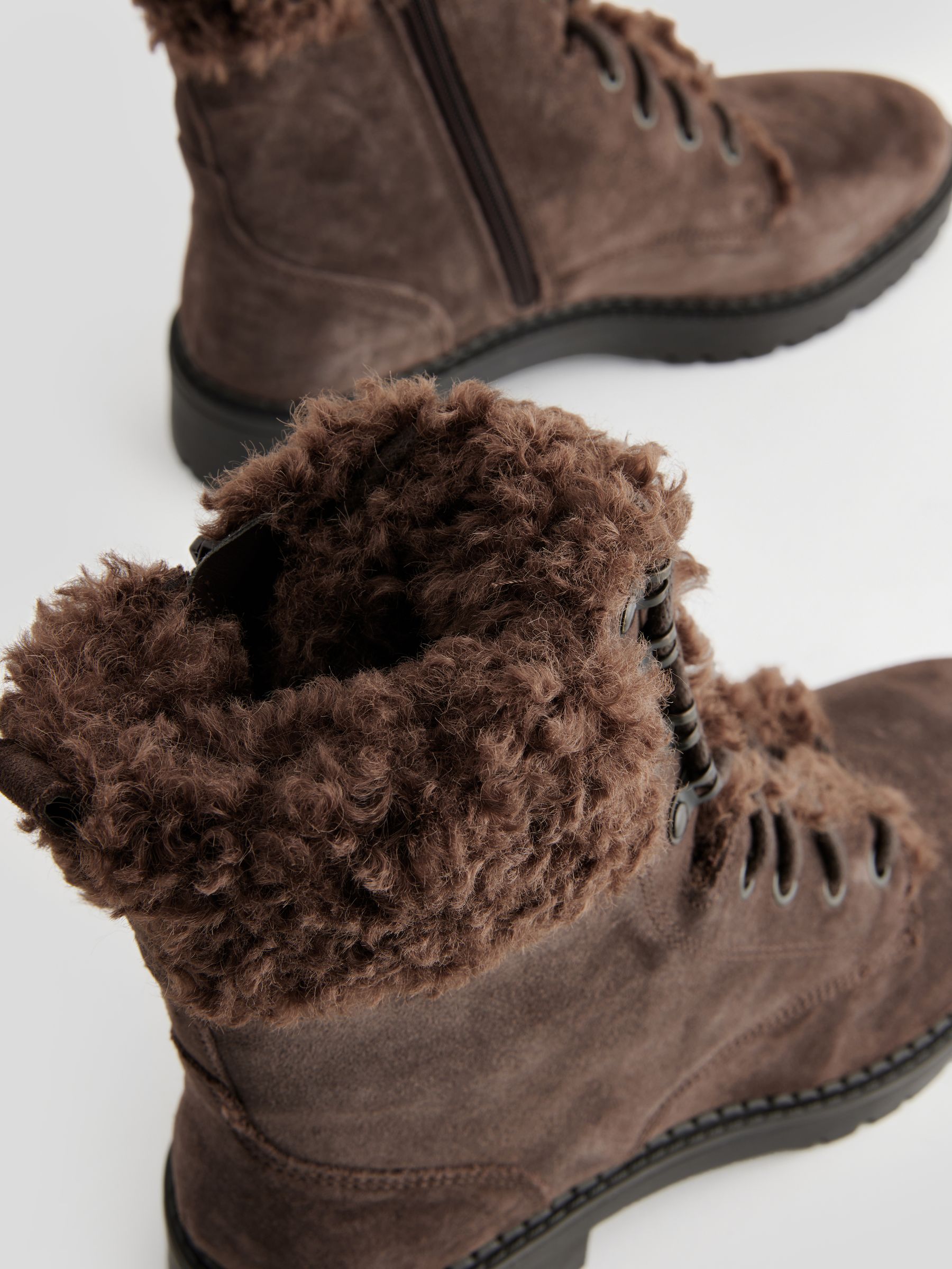 ロングブーツ SALT AND CHOCOLATE Round toe wide middle boots 412246023 35c Buy Chocolate Brown Standard/Wide Fit Forever Comfort