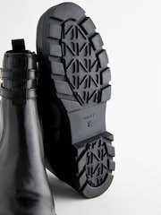 Black Forever Comfort® Chelsea Buckle Leather Ankle Boots - Image 7 of 7